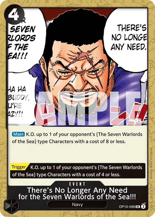 There's No Longer Any Need for the Seven Warlords of the Sea!!! - OP10-096 - Uncommon